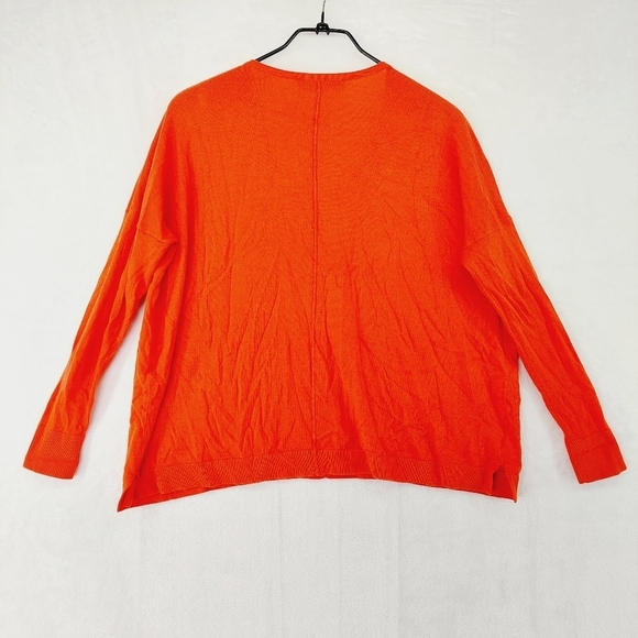 Ann Taylor Loft Extra Fine Merino Blend Knit V Neck Cozy Oversized Sweater P2720 - Picture 4 of 8